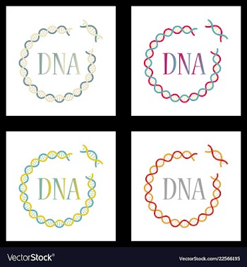 Medical icon set and brain with dna pain and vector image