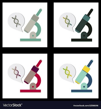 Medical icon set and brain with dna pain and vector image