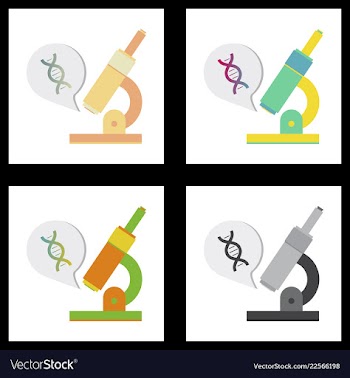Medical icon set and brain with dna pain and vector image