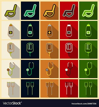 Medical icons on background medicine symbols vector image