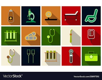 Medical icons on background medicine symbols vector image