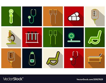 Medical icons on background medicine symbols vector image