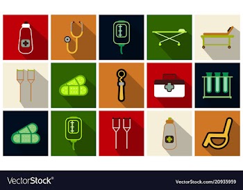 Medical icons on background medicine symbols vector image