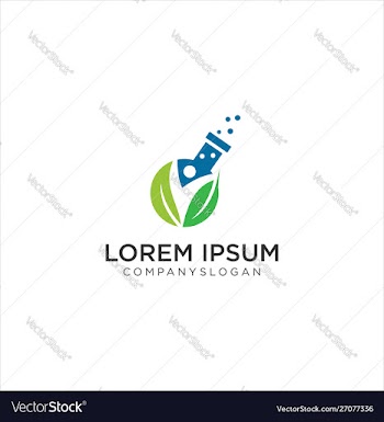 Medical lab and health care logo design vector image
