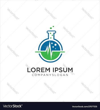 Medical lab logo icon design template vector image