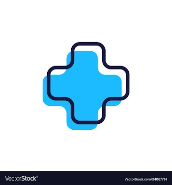 Medical logo icon line outline vector image