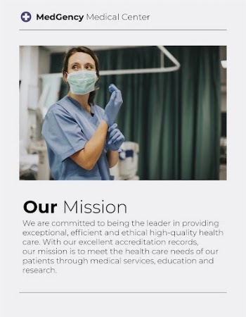 Medical mission statement flyer template, | Free Vector Template - rawpixel