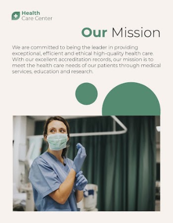Medical mission statement flyer template, | Free Vector Template - rawpixel