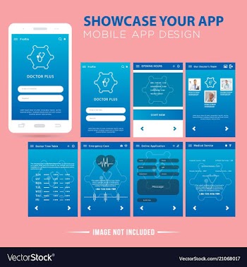 Medical mobile app vector image