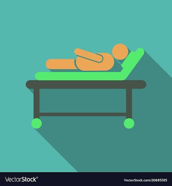 Medical moving patient on stretcher vector image