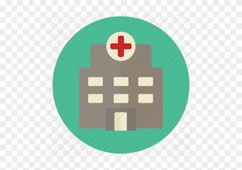 Medical Office Building Icon - Hospital Building Icon Flat