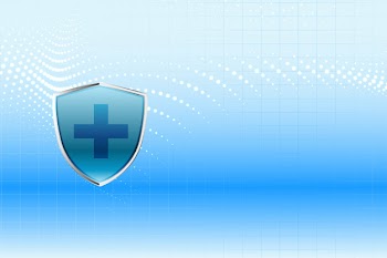 Medical protection shield health care background design Free Vector