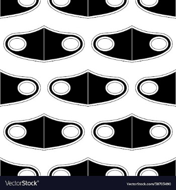 medical protective face mask seamless pattern