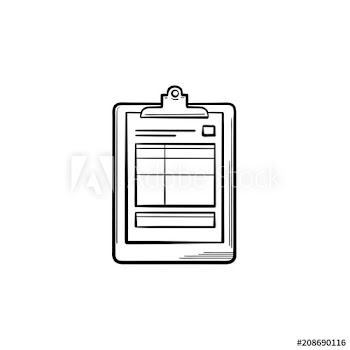 Medical record and health tests hand drawn outline doodle icon