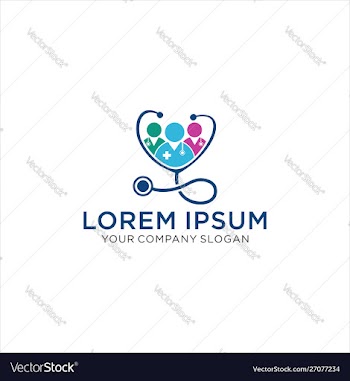 Medical social logo design template element stock vector image