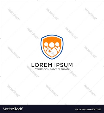 Medical social logo design template element stock vector image