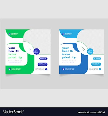 medical social media post and healthcare image
