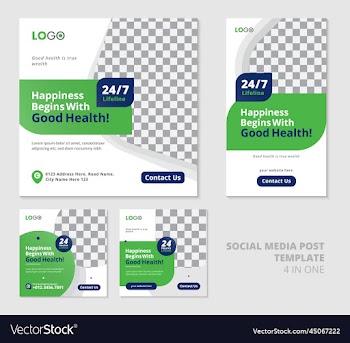 medical social media post template for multipurpos