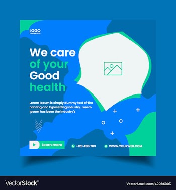medical square banner design social media post
