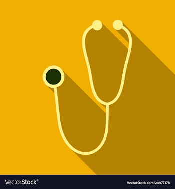 Medical stethoscope or phonendoscope isolated on vector image