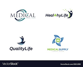 Medical supply company business logo vector image