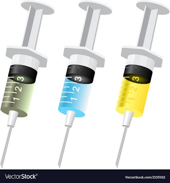 Medical syringe vector image