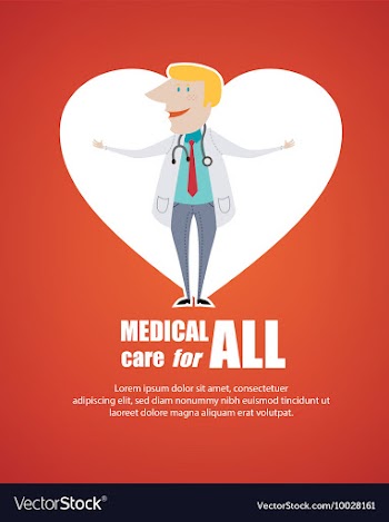 Medical with infographic elements and doctor vector image
