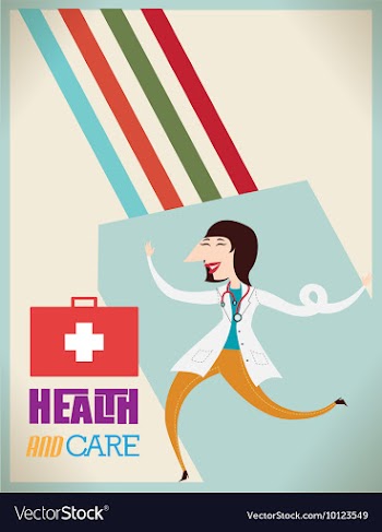 Medical with infographic elements and doctor vector image