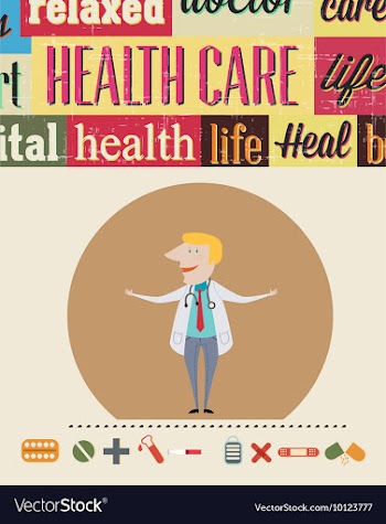 Medical with infographic elements and doctor vector image