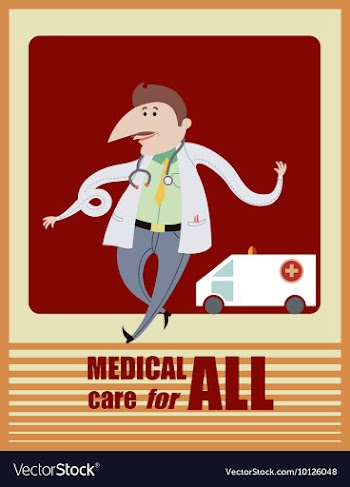 Medical with infographic elements and doctor vector image