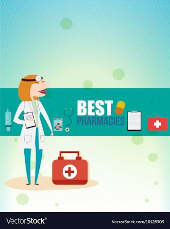 Medical with infographic elements and doctor vector image