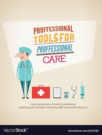 Medical with infographic elements and doctor vector image