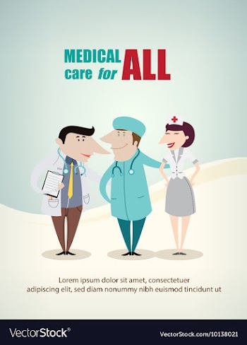 Medical with infographic elements and doctor vector image