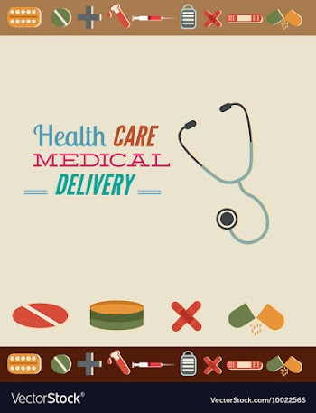Medical with infographic elements vector image