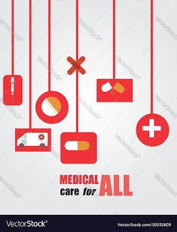 Medical with infographic elements vector image