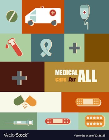 Medical with infographic elements vector image
