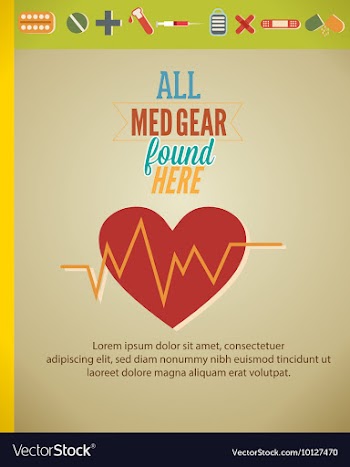 Medical with infographic elements vector image
