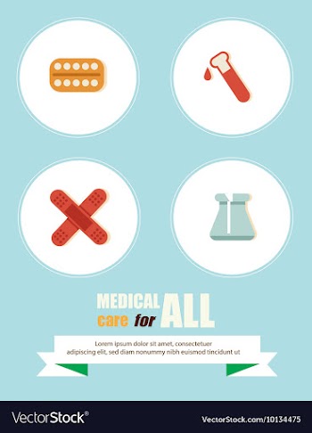 Medical with infographic elements vector image