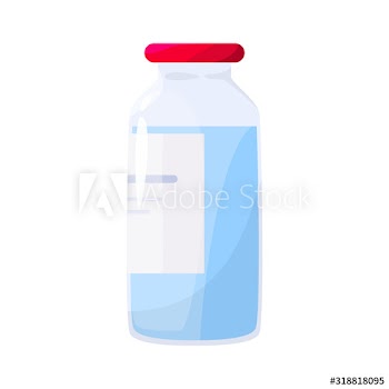 Medication concept, pharmacy drug in ampoule