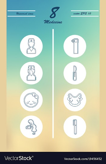 Medicine and health care thin icons set vector image