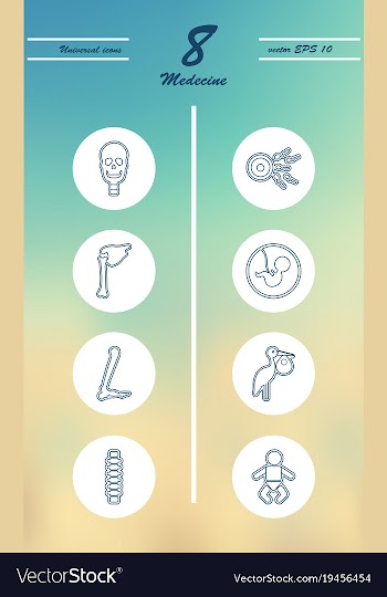 Medicine and health care thin icons set vector image