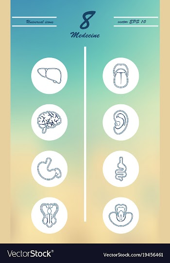 Medicine and health care thin icons set vector image