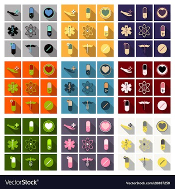 Medicine pharmacy hospital set of drugs with vector image