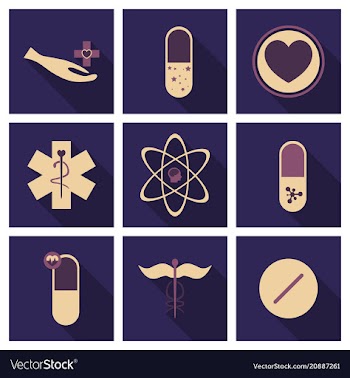 Medicine pharmacy hospital set of drugs with vector image