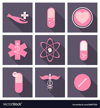 Medicine pharmacy hospital set of drugs with vector image