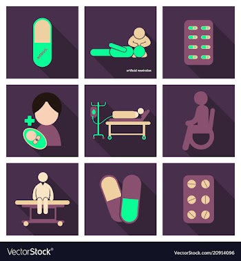 Medicine pharmacy hospital set of drugs with vector image