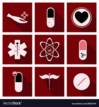 Medicine pharmacy hospital set of drugs with vector image