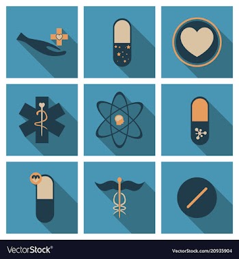 Medicine pharmacy hospital set of drugs with vector image