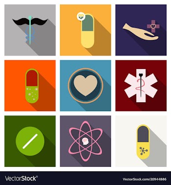 Medicine pharmacy hospital set of drugs with vector image