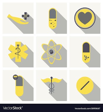 Medicine pharmacy hospital set of drugs with vector image